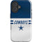NFL Dallas Cowboys White Striped iPhone 16 Plus Impact Case